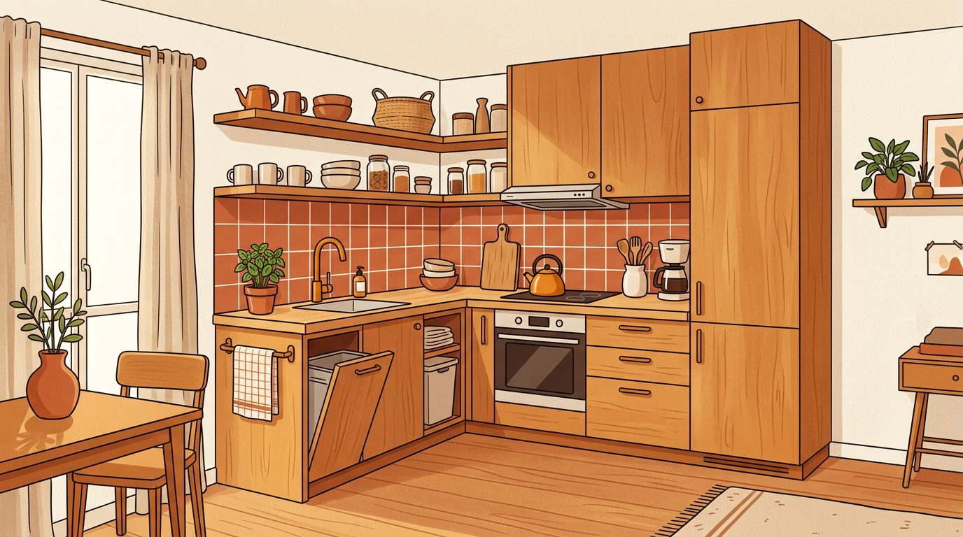 Cocina Integral Apartamento 45m²