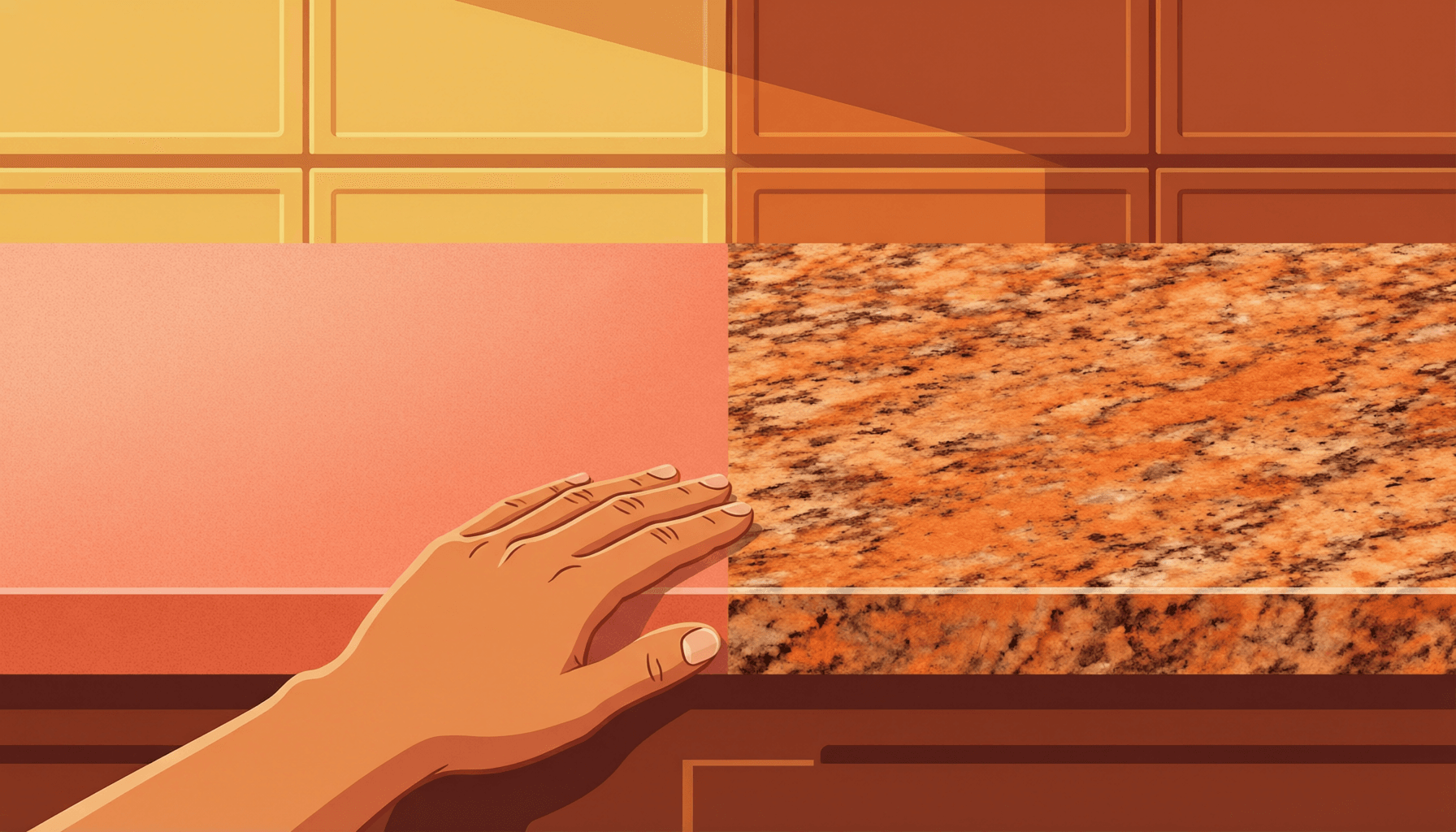 Piedra sinterizada vs granito: mesones de cocina