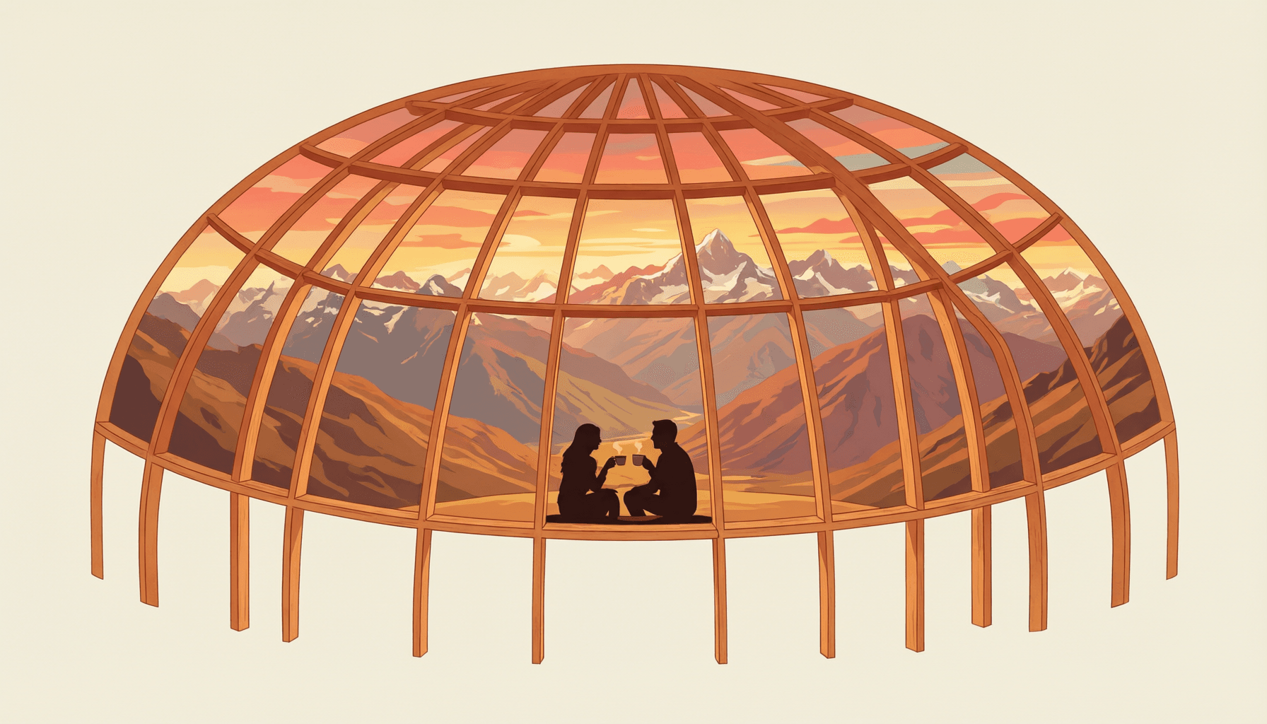Domo panorámico: la estructura que deja ver el paisaje