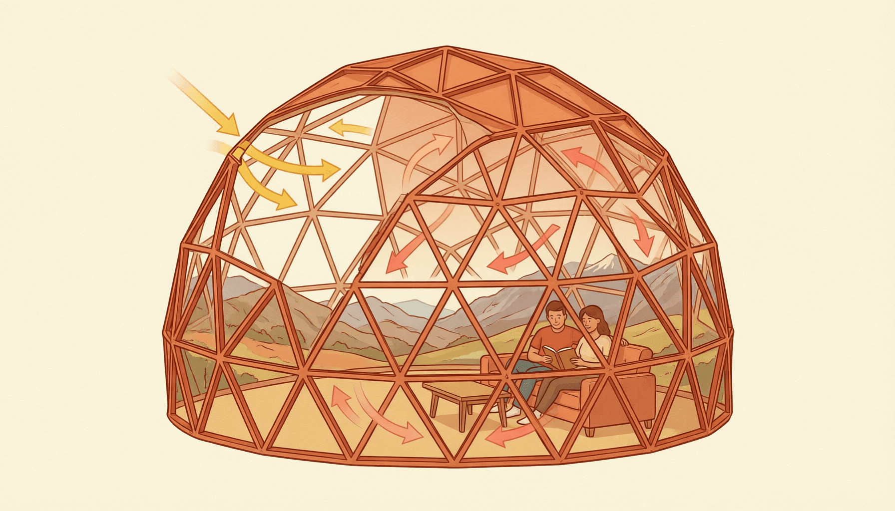 El domo geodésico: eficiencia y habitabilidad en un solo sistema