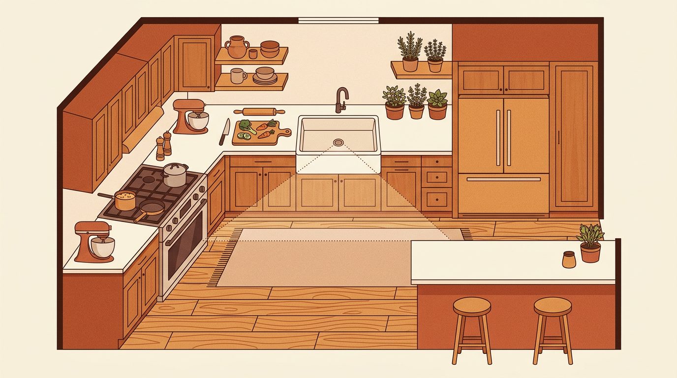 La importancia de la distribución de cada elemento en la cocina