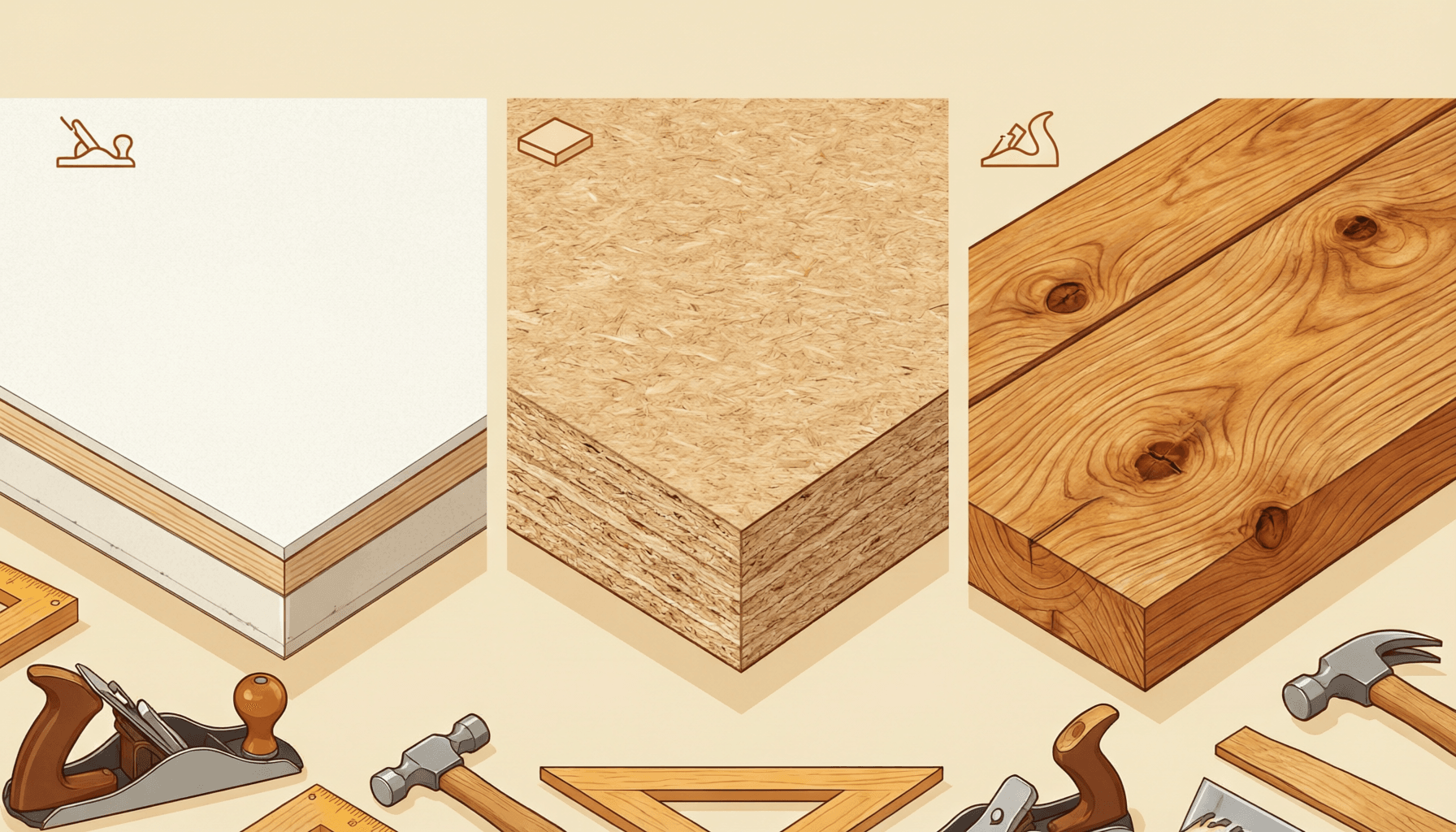 Melamina, MDF o madera maciza: cuál elegir para tu mueble