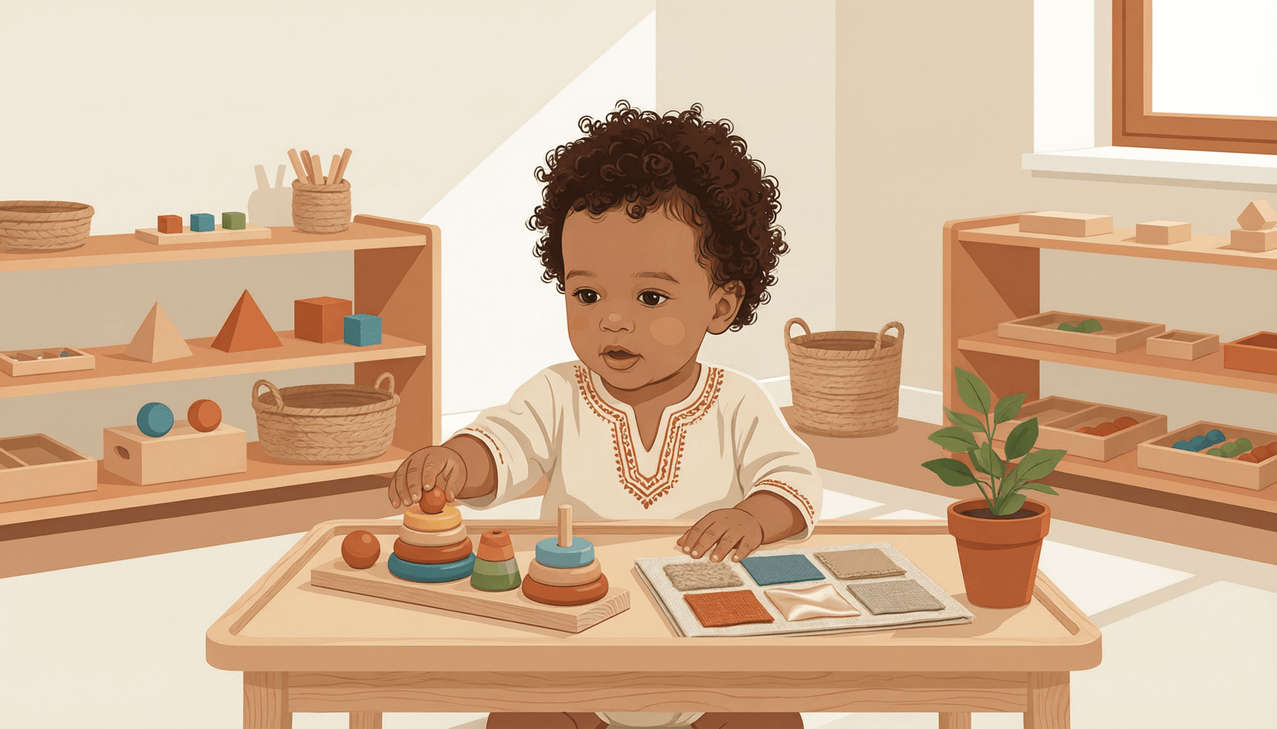 Mesa Montessori: un lugar para jugar y recoger