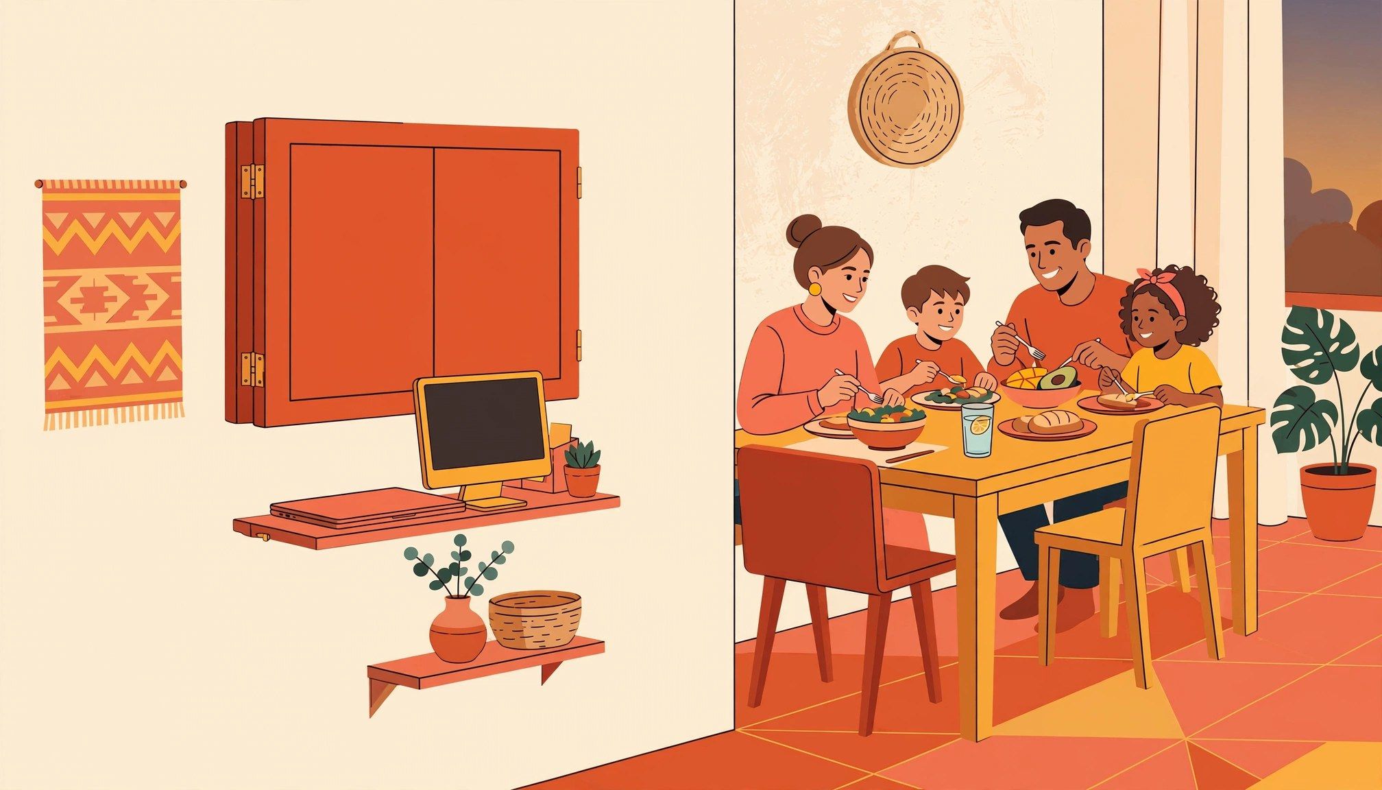 Trabajar en casa sin despejar la mesa