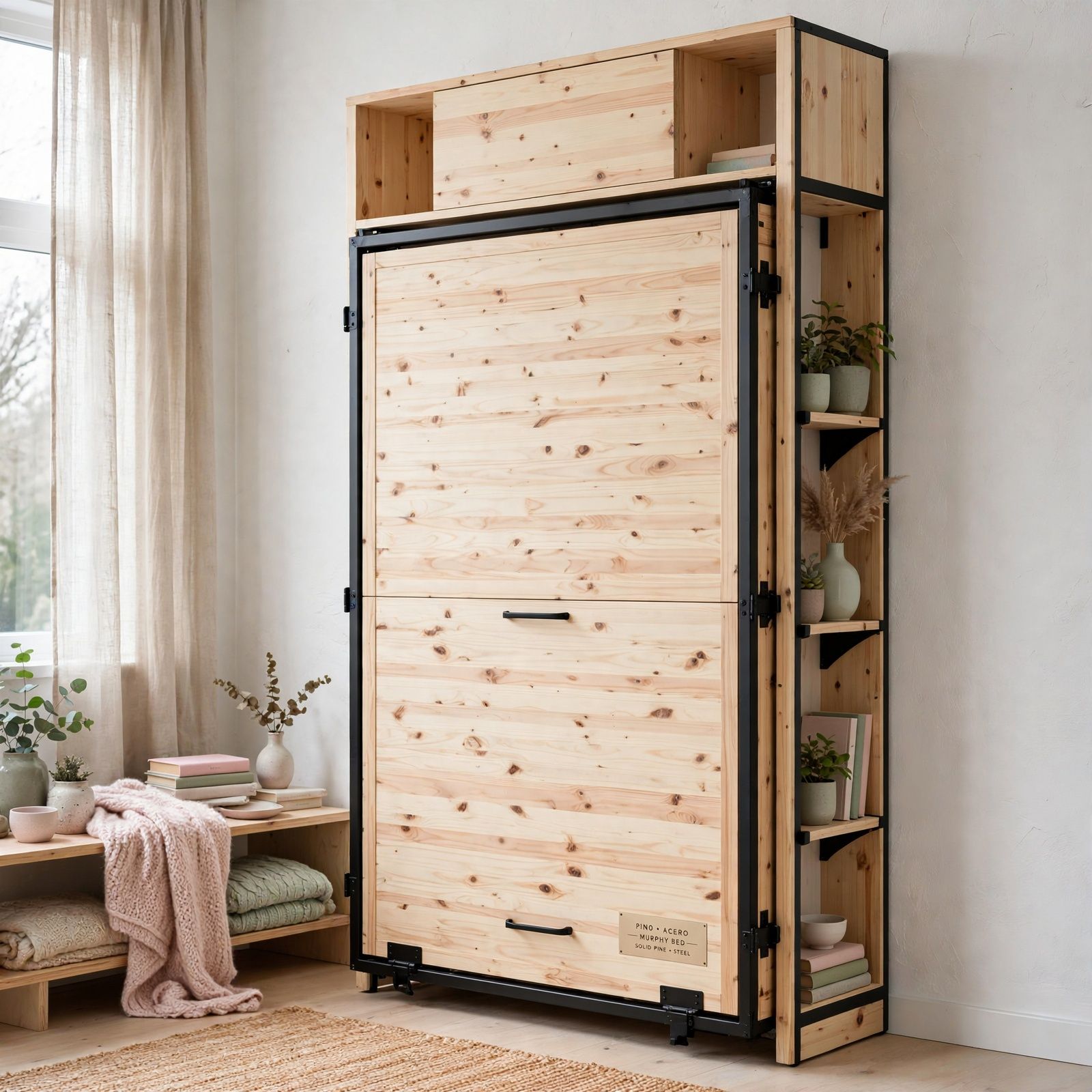 Galería cama-abatible-vertical — estilo scandi-hygge