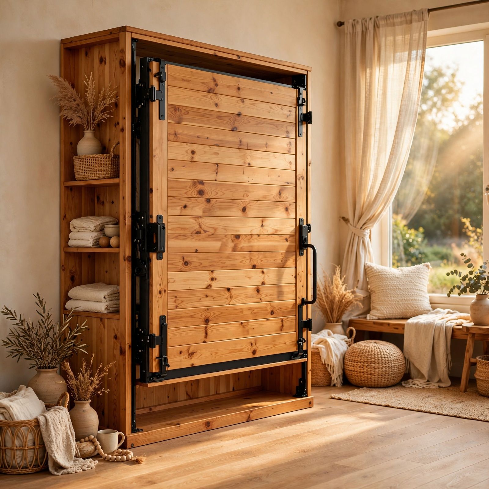 Galería cama-abatible-vertical — estilo warm-natural
