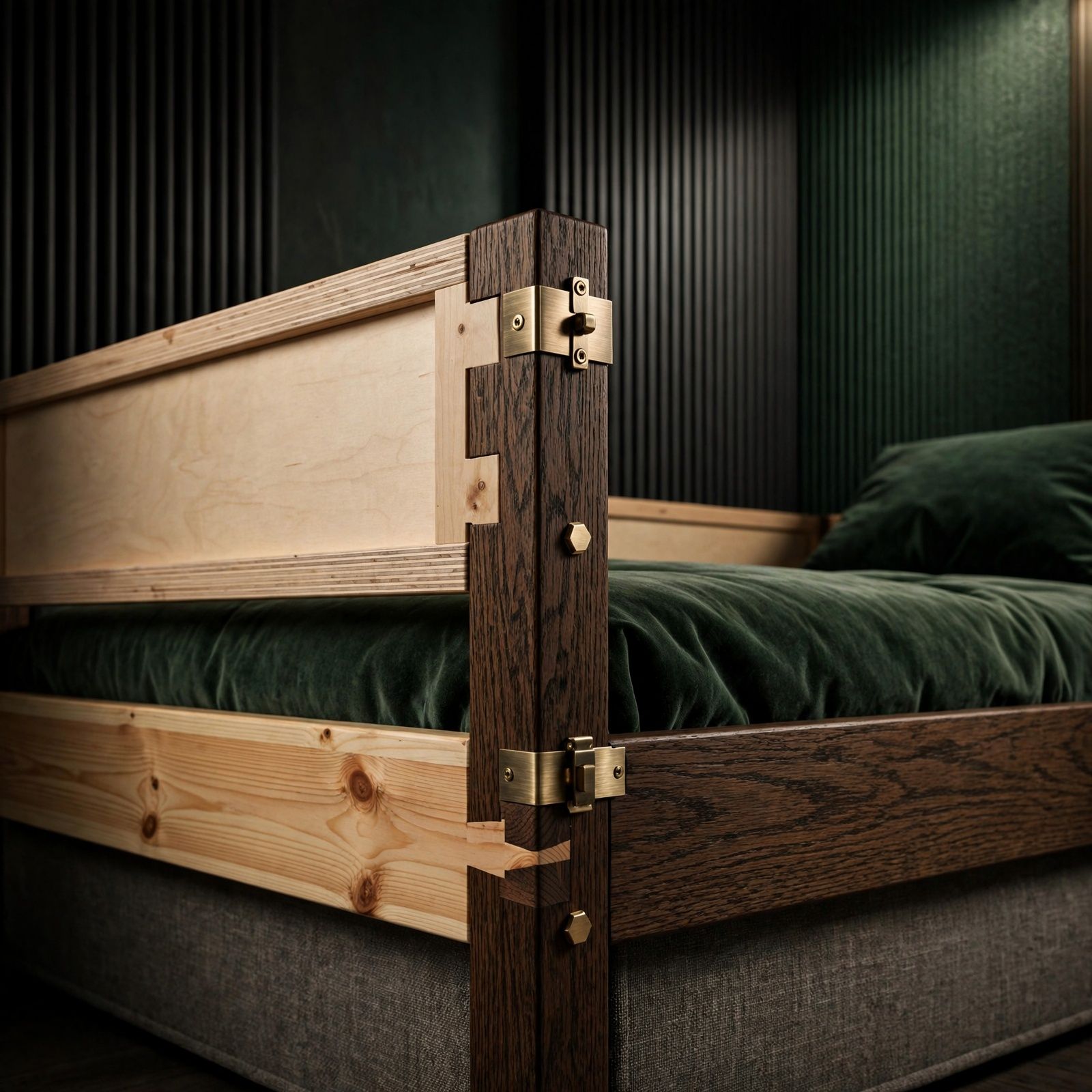 Galería cama-montessori — estilo dark-luxe