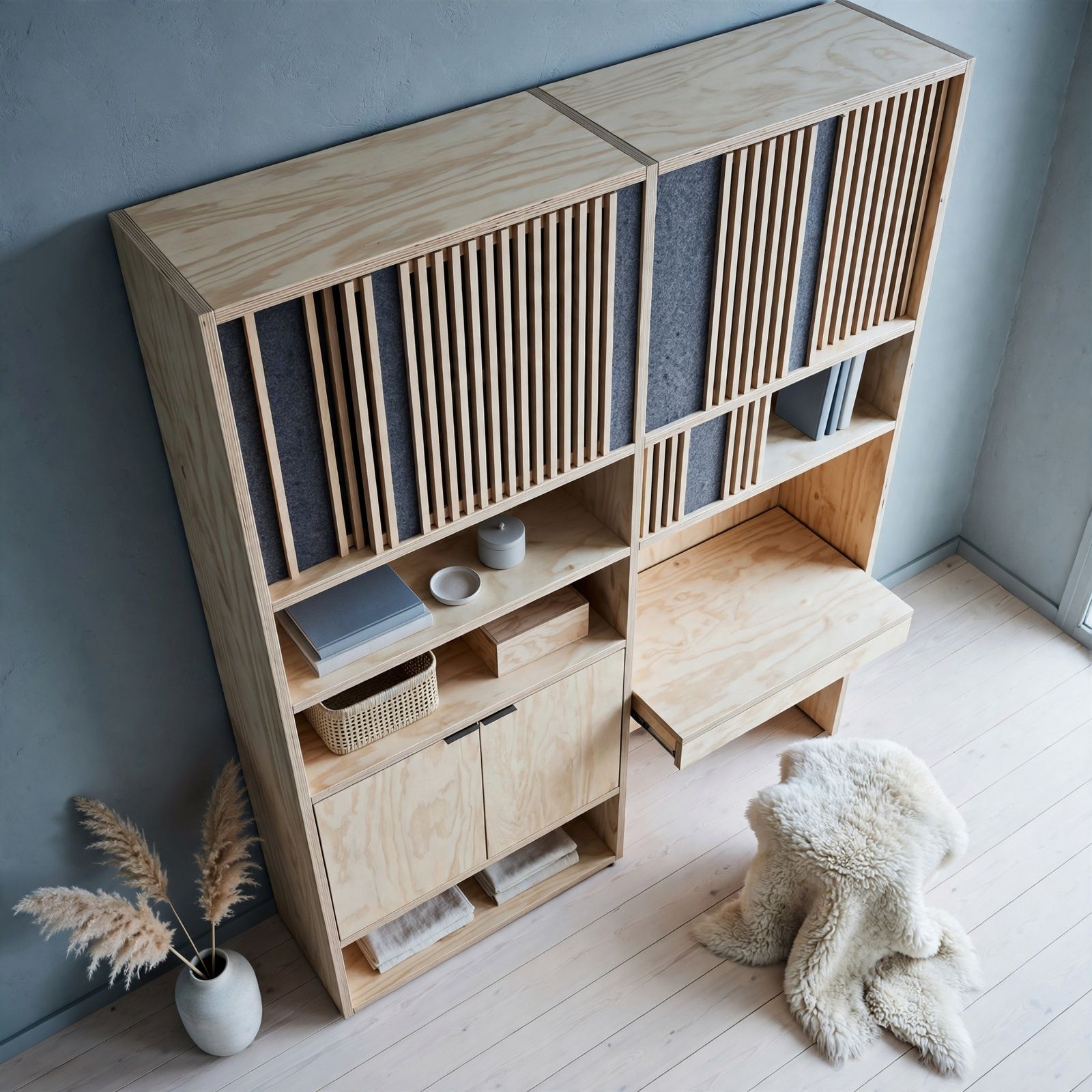 Galería estanteria-acustica — estilo nordic-blue